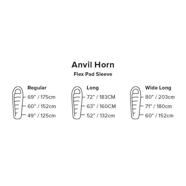 Big Agnes Anvil Horn Sizing Information